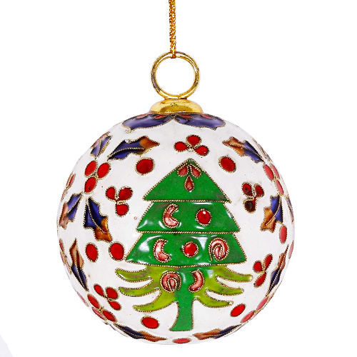 Weihnachtskugel M, Weihnachtsdeko, Emaille, Cloisonne, 0453 - zum Schließen ins Bild klicken